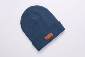 Cuffed Beanie Made with Love petrol